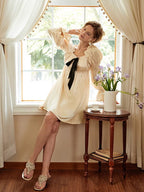 Romantic Satin Bow-Tie Nightdress