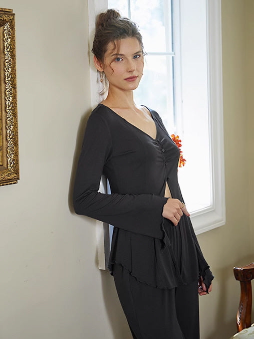 Black Elegance Pajama Set