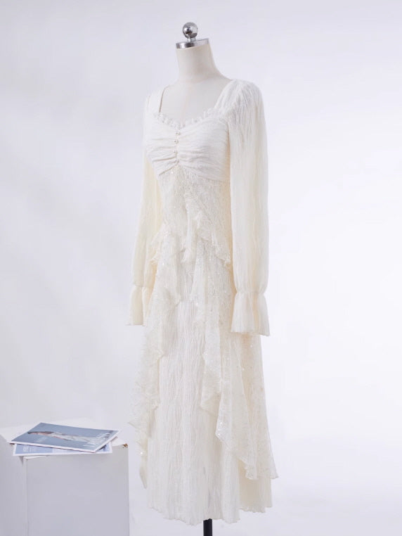 Ethereal Lace Sequin Dream Dress