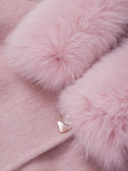 Fur Collar Wool Double-Breasted Coat