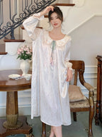 Pastel Bunny Lace Collar Nightgown