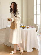 Vintage-Inspired Ivory Cotton Nightgown