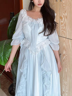 Fairytale Light Blue Princess Ruffle Dress