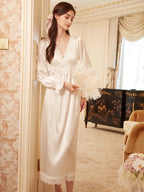 Princess Silky Lace Trim Nightgown