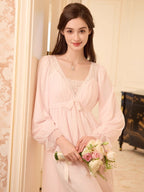 Blush Lace Elegance Nightgown