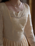 Timeless Elegance Cotton Embroidered Dress