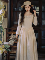Timeless Elegance Cotton Embroidered Dress