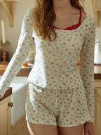 Coquette Floral Cotton Pajama Set