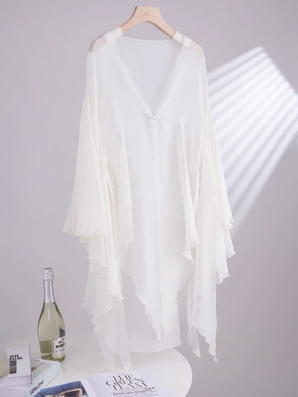 Ivory Lace and Pleats Princess Dress