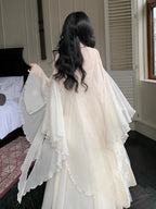 Ivory Lace and Pleats Princess Dress