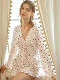 Romantic Heart Print Pajama Set