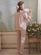 Vintage Rose Satin Pajama Set