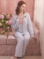 Vintage Lace Ribbon Pajama Set