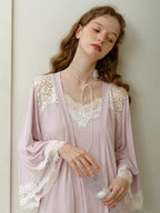 Lace Elegance 3-Piece Loungewear Set