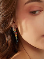 Tropical Parrot Dangle Earrings