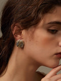 Vintage Leaf Stud Earrings