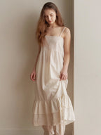 Vintage Lace-Trimmed Floral Nightgown