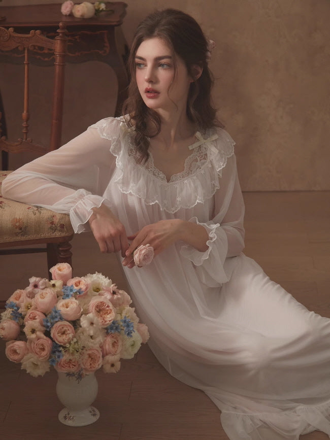 Enchanted Lace Long Nightdress