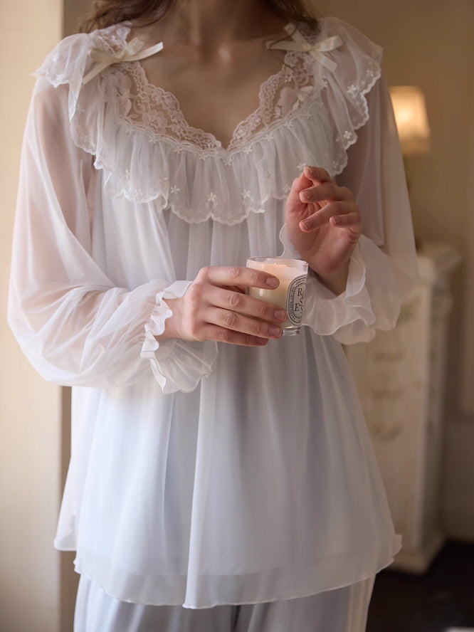 Dreamy Ruffle Lace Fairy Pajama Set