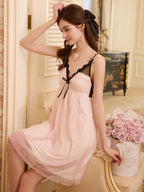 Romantic Lace Trim Nightgown