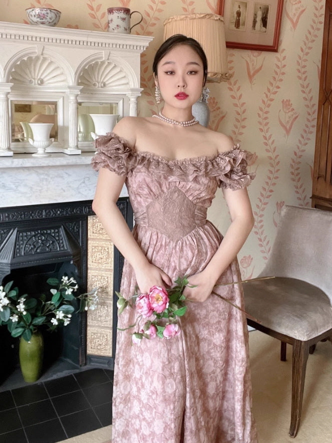 Regal Rose Vintage Lace Dress