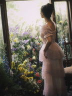 Ethereal Rose Lace Tulle Dress