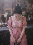 Victorian Rose Lace Corset Dress