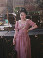 Victorian Rose Lace Corset Dress