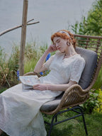 Romantic Garden Lace Embroidered Dress