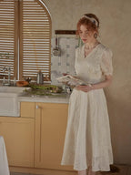 Romantic Garden Lace Embroidered Dress