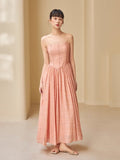 Ethereal Embroidered Lace Pink Dress