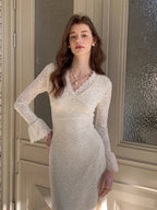 Vintage Lace Bell Sleeve Dress