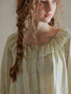Ethereal Ruffled Floral Nightwear Set