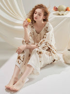 Vintage Floral Cotton Pajama Set
