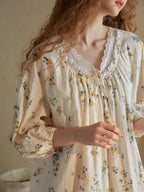 Blossom Whisper Vintage Cotton Nightgown