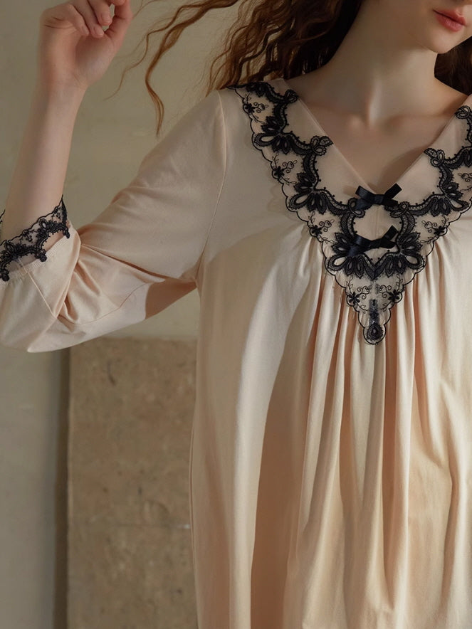 Enchanted Lace-Trim Pajama Set