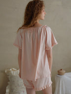 Soft Ruffle Cotton Pajama Set