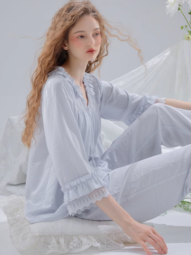 Enchanted Lace Ruffle Pajama Set