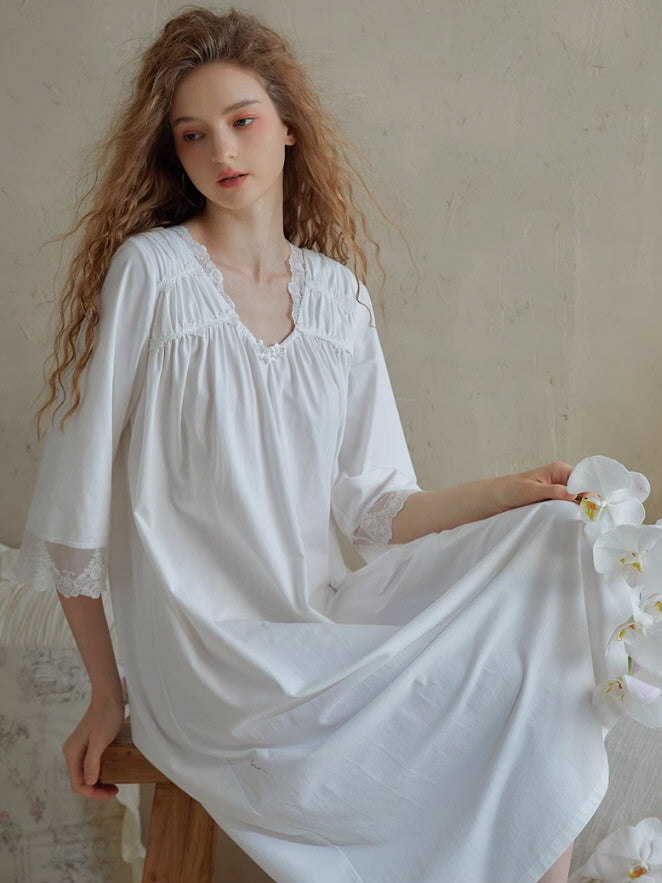 Serenade Lace-Trimmed Nightgown