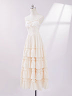 Ethereal Ivory Tiered Maxi Dress