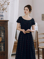 Midnight Rose Cotton Dress