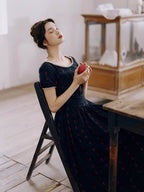 Midnight Rose Cotton Dress