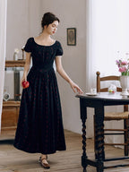 Midnight Rose Cotton Dress