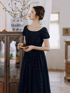 Midnight Rose Cotton Dress