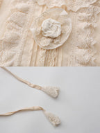 Forest Bloom Ramie Embroidered Dress