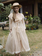 Cottage Bloom Embroidered Cotton Slip Dress