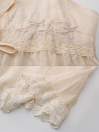 Cottage Bloom Embroidered Cotton Slip Dress