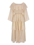Sunlit Ruffle Linen Dress