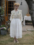 Wild Garden Embroidered Ramie Blouse