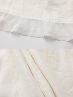 Lace Meadow Tiered Linen Skirt